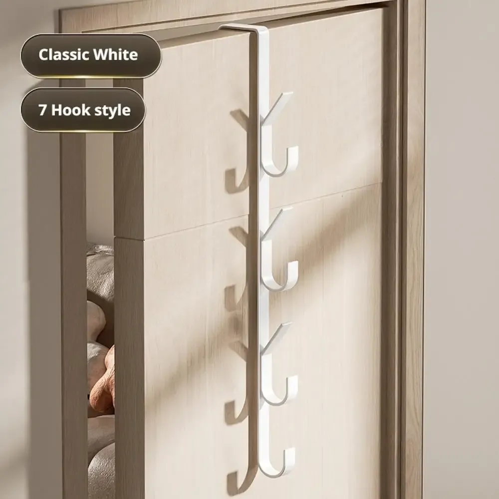 Porte-manteau et rangement à suspendre derrière la porte pour armoire, placard, dortoir et salle de bain - Image 1