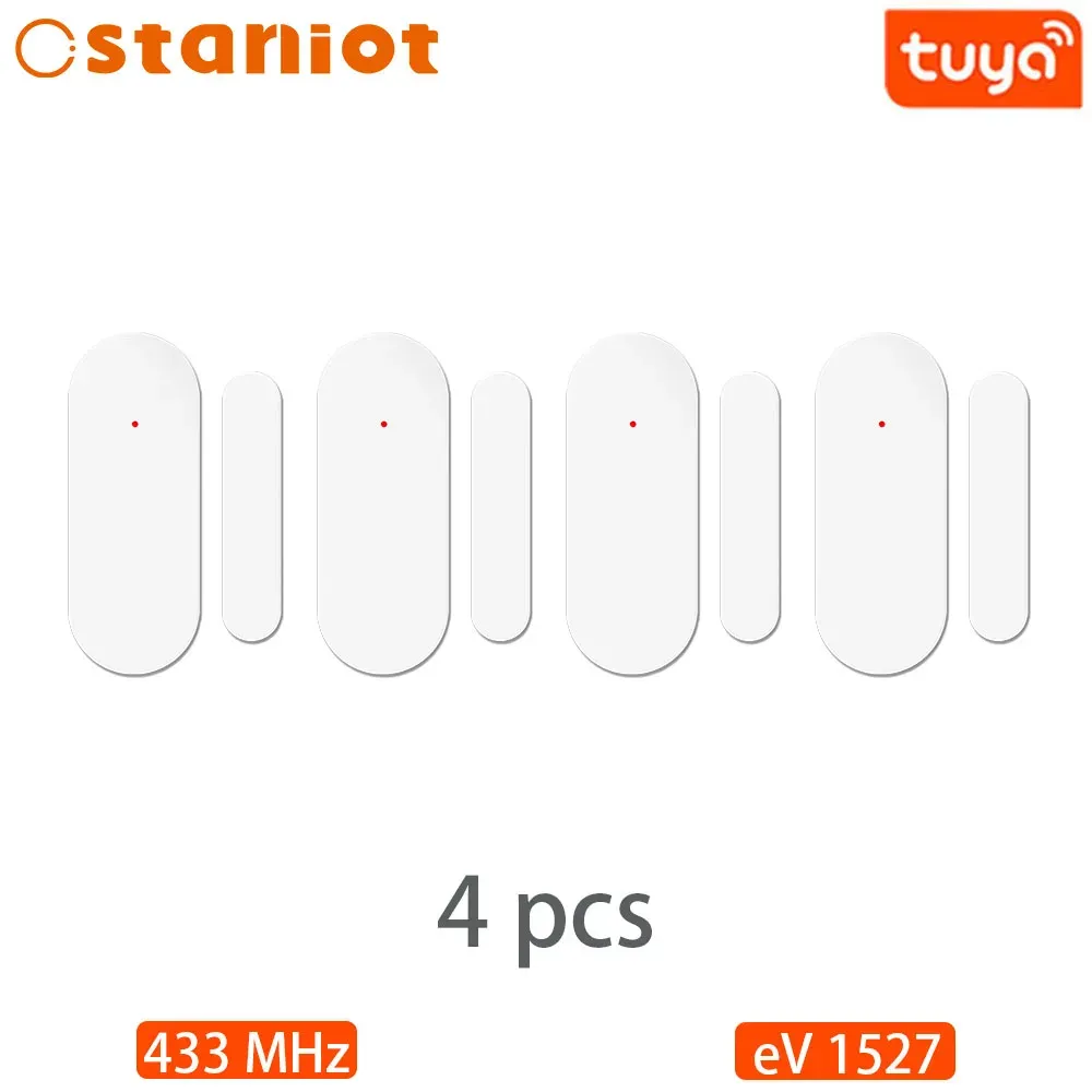 Détecteur de porte et de fenêtre sans fil Staniot 433 MHz pour système d'alarme domestique 8
