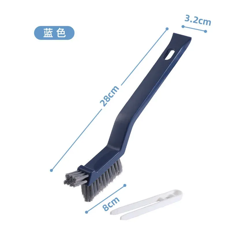 Brosse de nettoyage polyvalente 2 en 1 pour salle de bains, cuisine et rainures de fenêtre 2