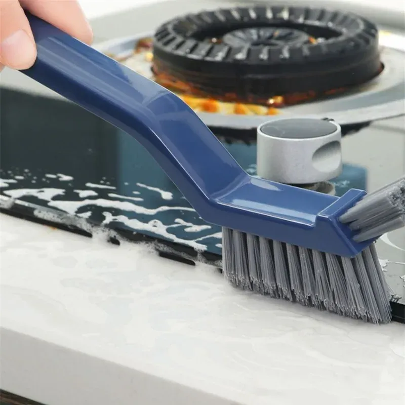 Brosse de nettoyage polyvalente 2 en 1 pour salle de bains, cuisine et rainures de fenêtre 5