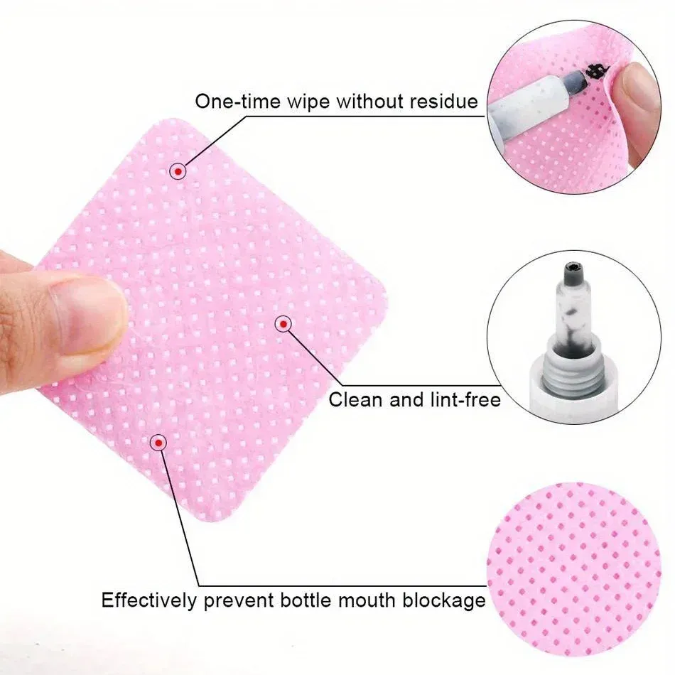 Lingettes pour ongles sans peluches, ambiance soin