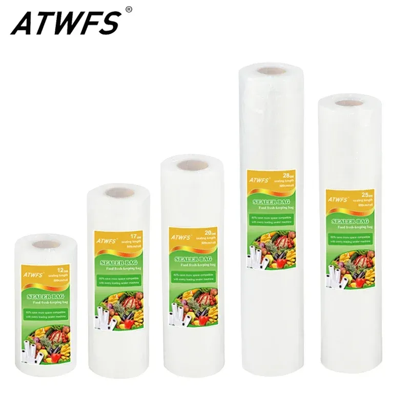 Rouleau de sacs sous vide pour emballage alimentaire, 12, 17, 20, 25 et 28 cm x 500 cm - Image 1