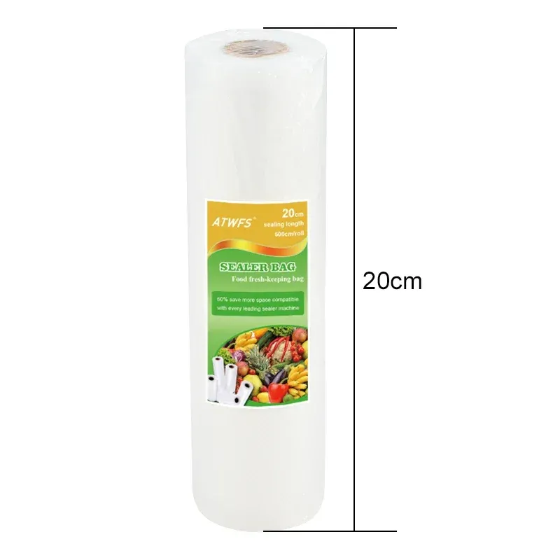 Rouleau de sacs sous vide pour emballage alimentaire, 12, 17, 20, 25 et 28 cm x 500 cm 2