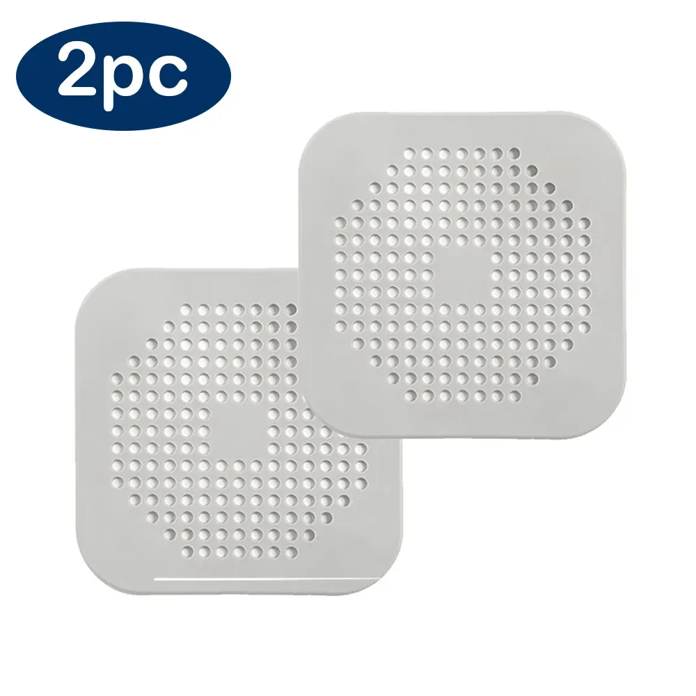 Bouchon de vidange plat en silicone avec filtre à cheveux pour douche et baignoire 9