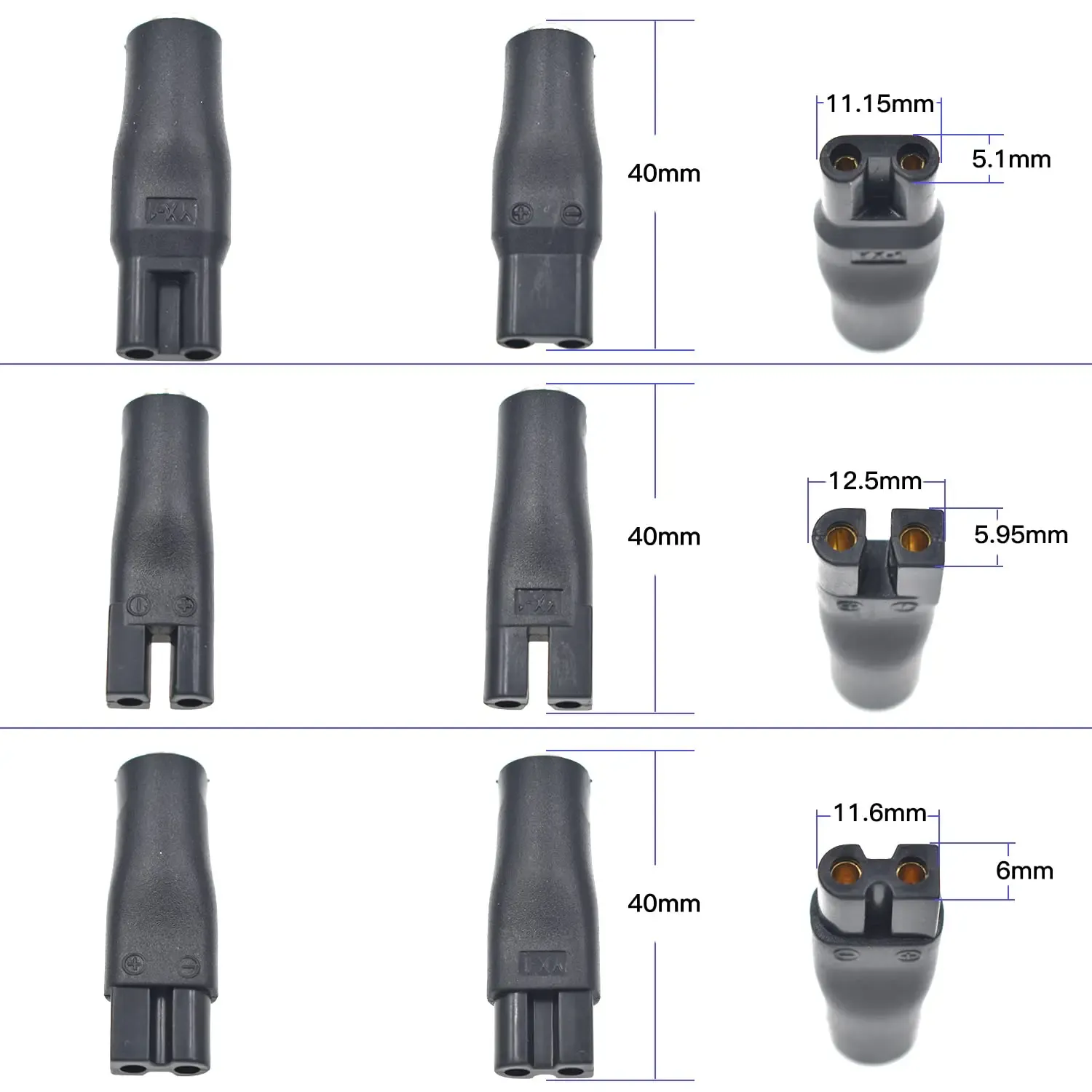 Câble d'alimentation USB 5 V de remplacement pour tondeuses à cheveux, tondeuses à barbe et rasoirs électriques (lot de 7) 3