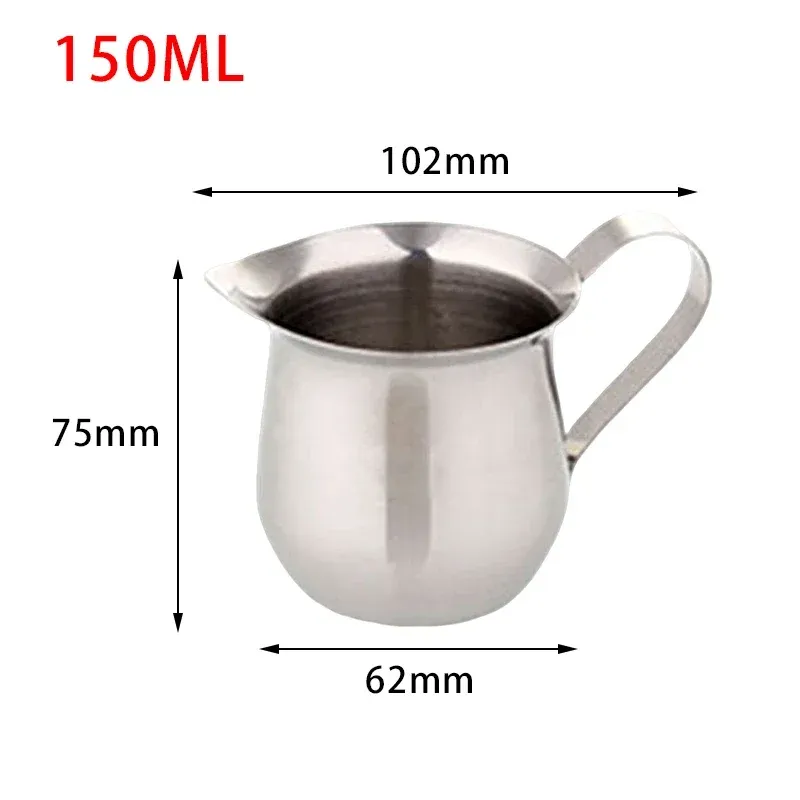Pichet à lait en acier inoxydable pour mousse d'espresso 9