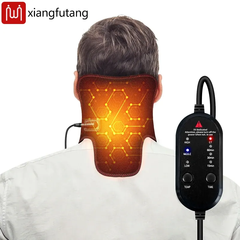 Ceinture de massage chauffante électrique pour le cou, 3 niveaux de température réglables - Image 1