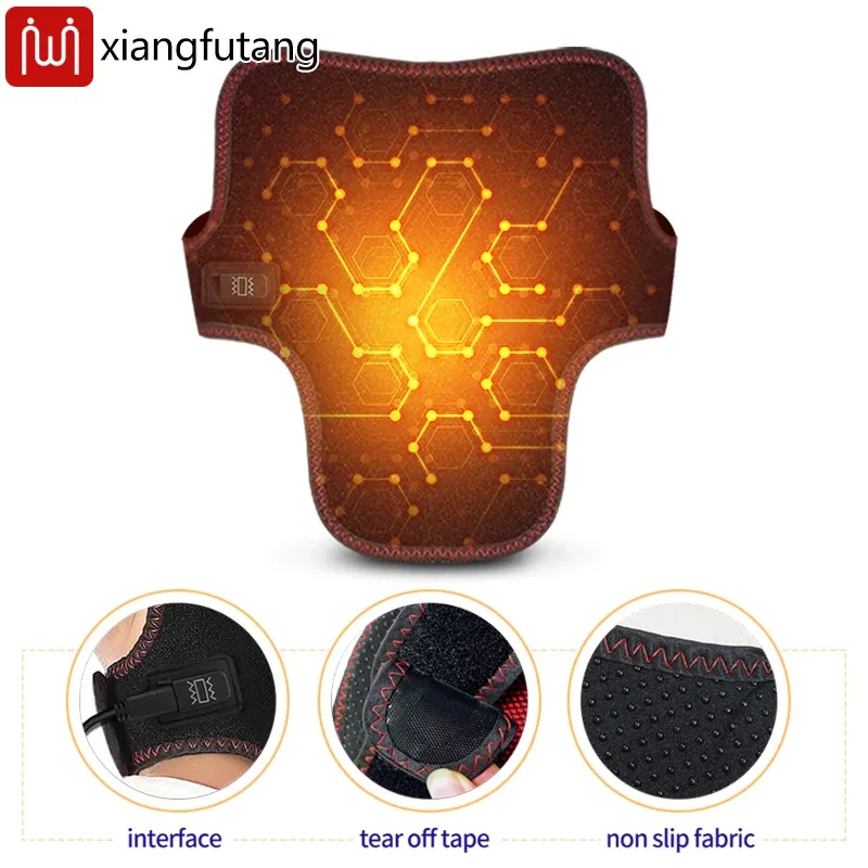 Ceinture de massage chauffante électrique pour le cou, 3 niveaux de température réglables 4