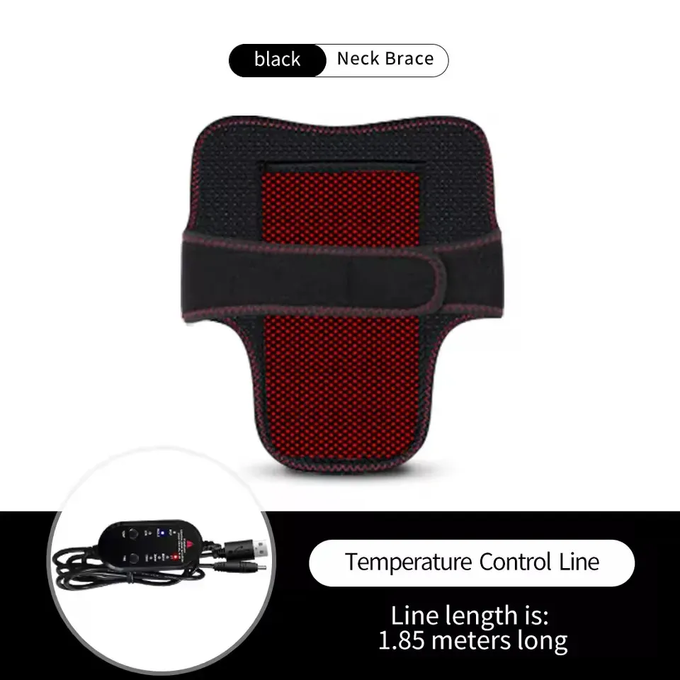 Ceinture de massage chauffante électrique pour le cou, 3 niveaux de température réglables 8
