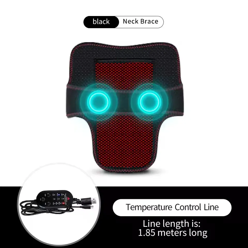 Ceinture de massage chauffante électrique pour le cou, 3 niveaux de température réglables 7