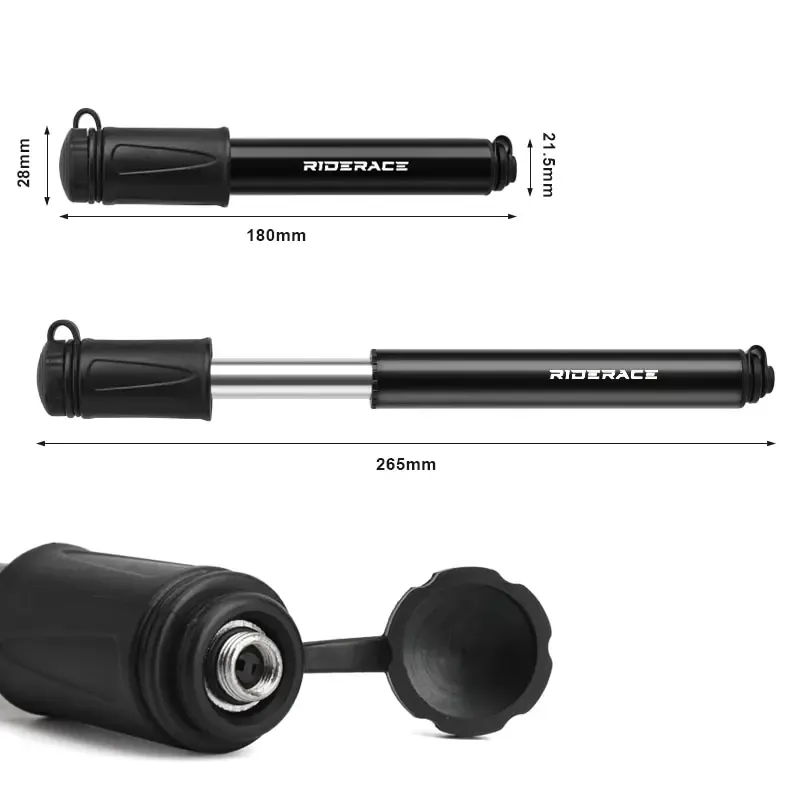 Pompe à vélo portable haute pression, vue 2