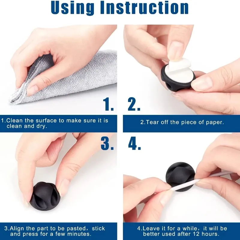 Enrouleur de câbles en silicone, lot de 10 ou 20 pièces, organisateur de câbles pour bureau, support de rangement pour cordons de chargeur, pour voiture, câbles USB et tablette 5