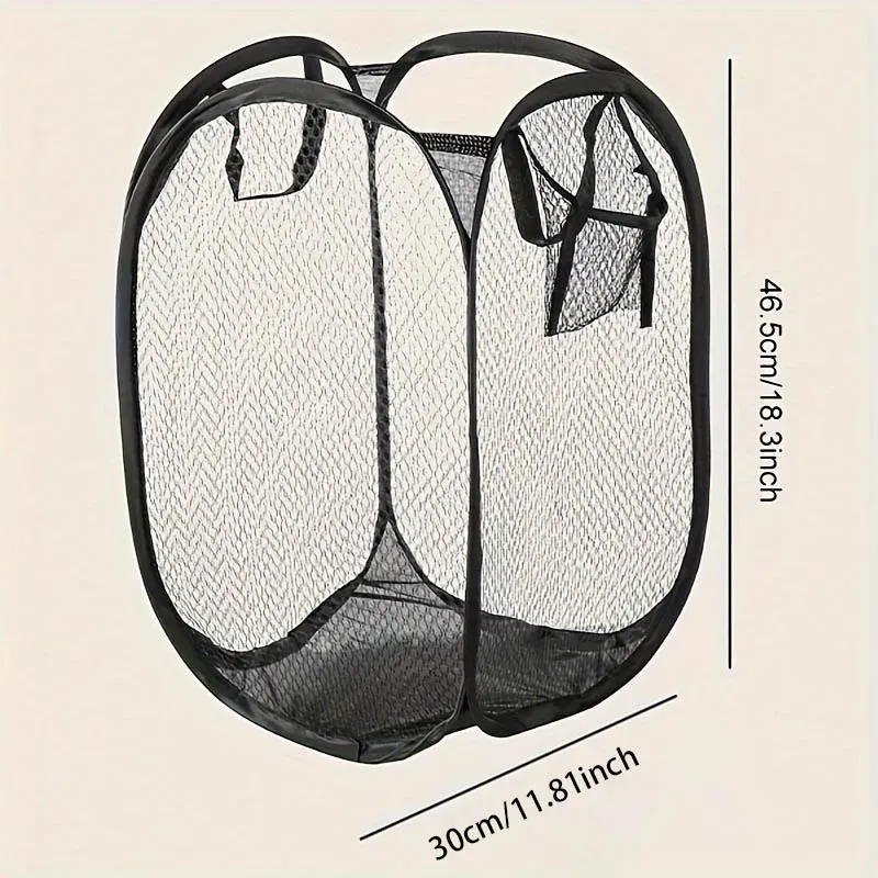 Panier à linge pliable en maille, pliage