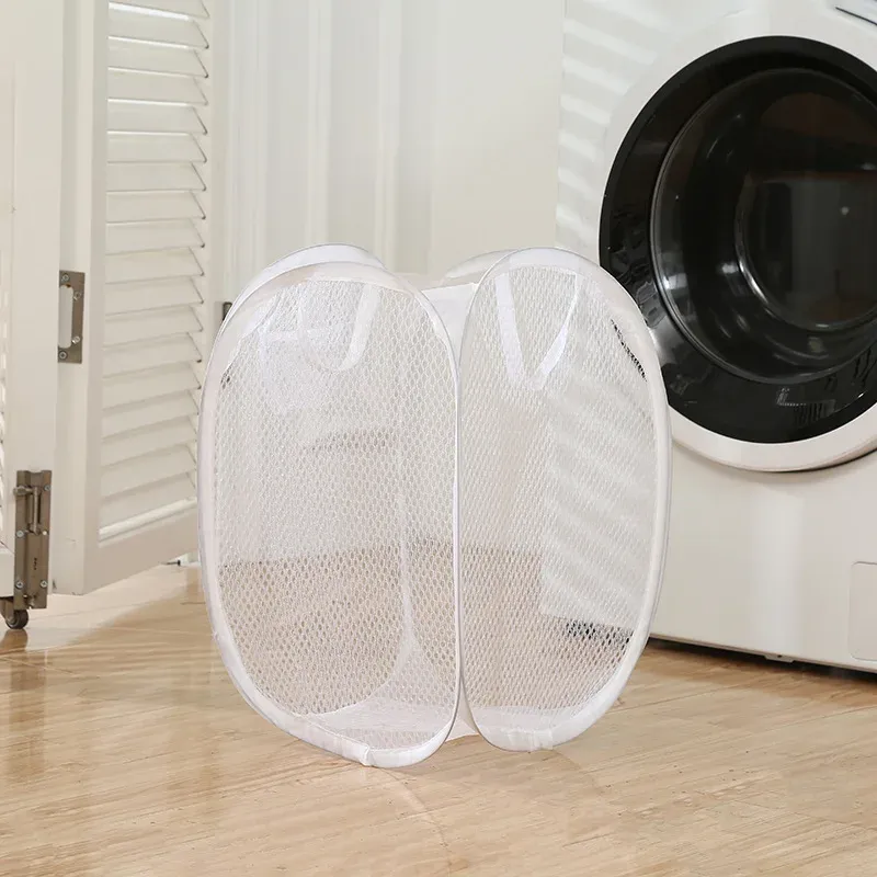 Panier à linge pliable en maille, esthétique