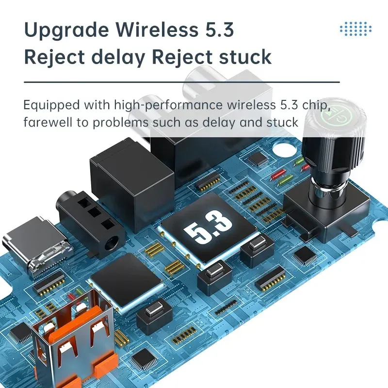 Récepteur audio sans fil NDavid Bluetooth 5.3, AUX RCA USB, U-Disk TF, adaptateur de musique stéréo HIFI avec micro, kit d'ampli haut-parleur de voiture, 3.5mm 4