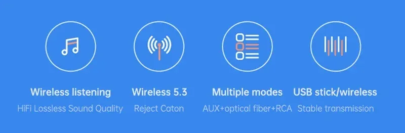 Récepteur audio Bluetooth NDavid, détail des connectiques