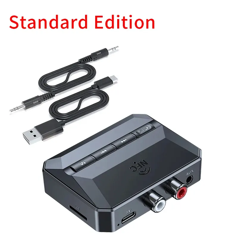 Récepteur audio sans fil NDavid Bluetooth 5.3, AUX RCA USB, U-Disk TF, adaptateur de musique stéréo HIFI avec micro, kit d'ampli haut-parleur de voiture, 3.5mm 7
