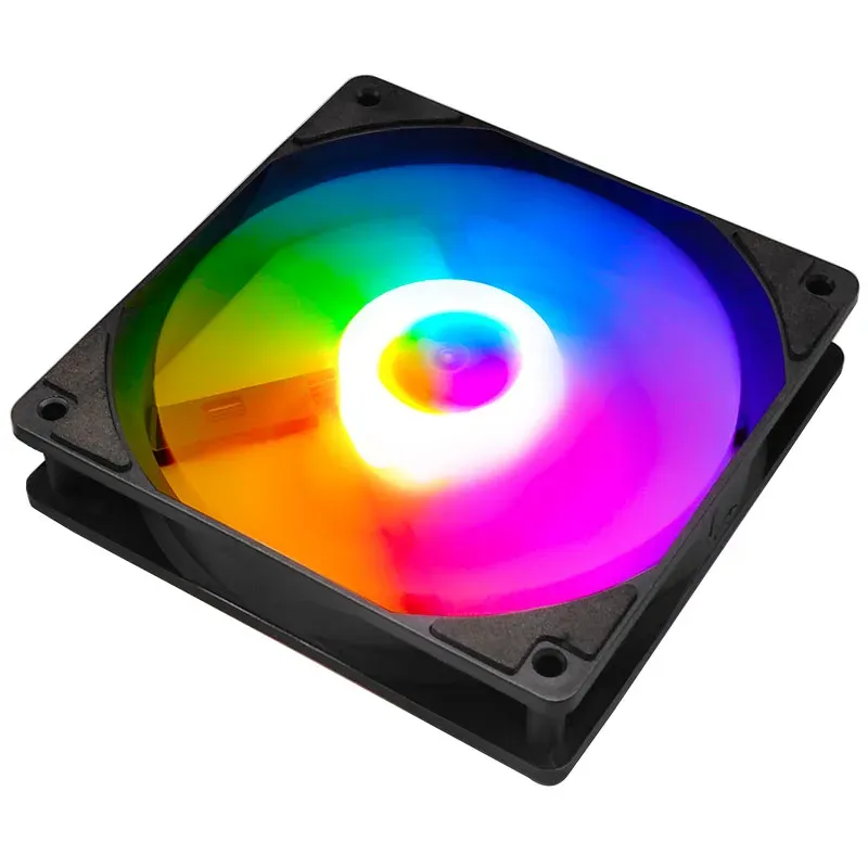 Ventilateur d'ordinateur RGB arc-en-ciel 120 mm, ventilateur de PC gaming haute performance à refroidissement optimisé 6
