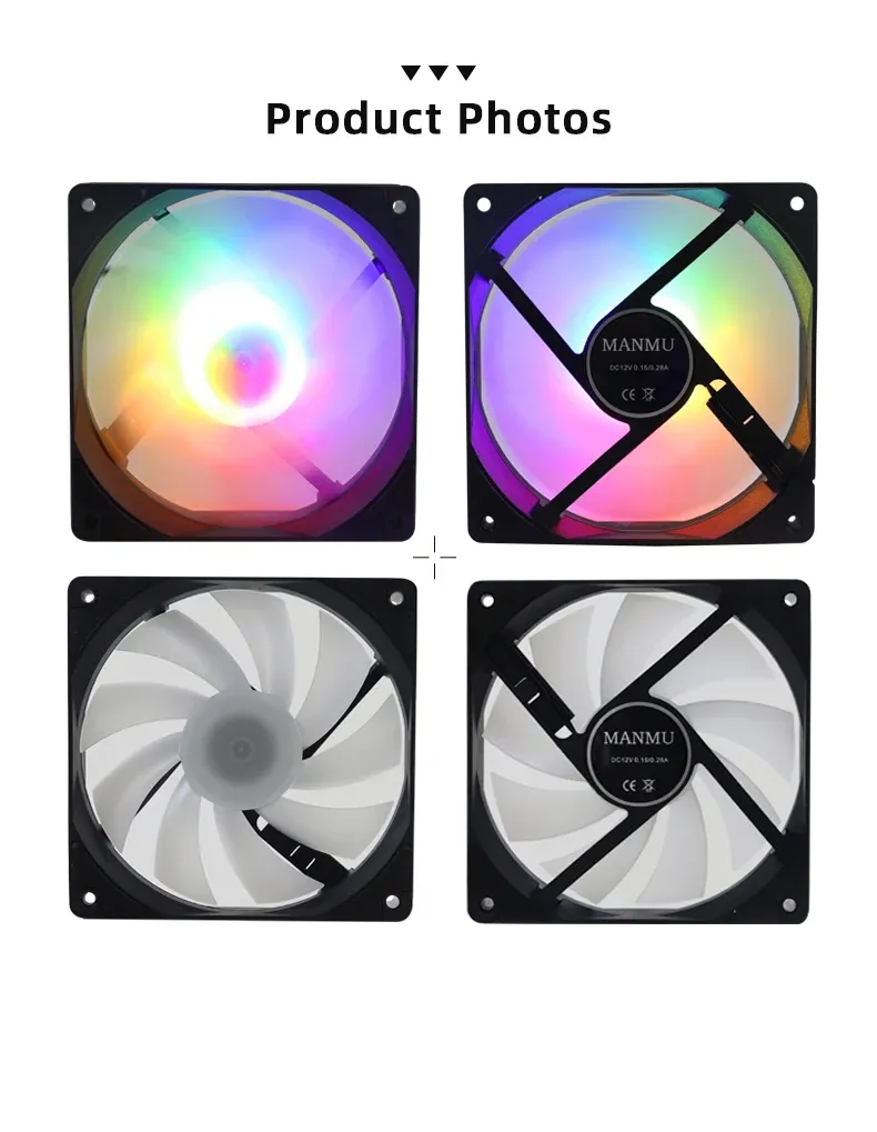 Ventilateur RGB Manmu, ambiance lumineuse