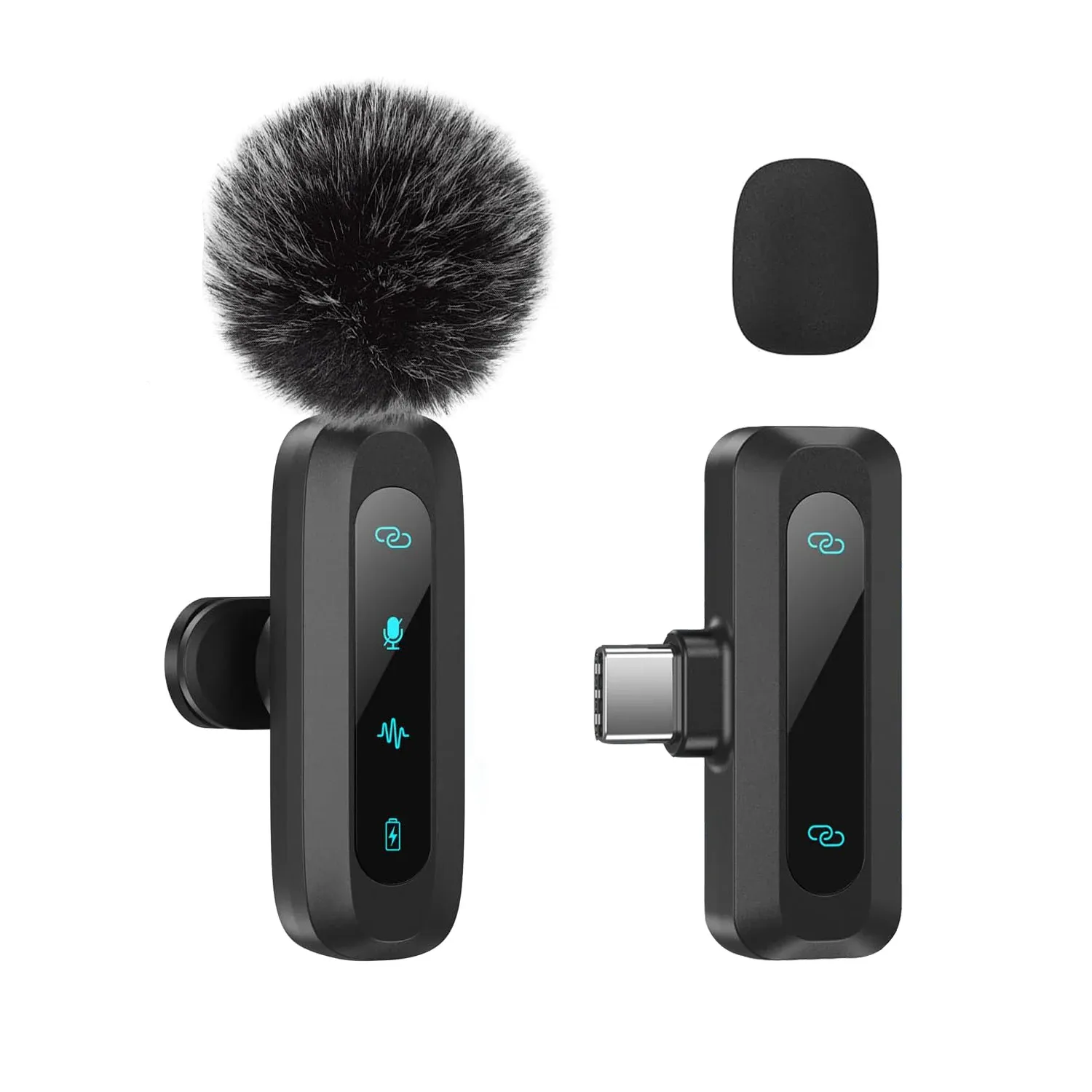 Microphone cravate compact et durable à longue autonomie, connecteur Type-C, pour production vidéo, diffusion en direct et interviews 10