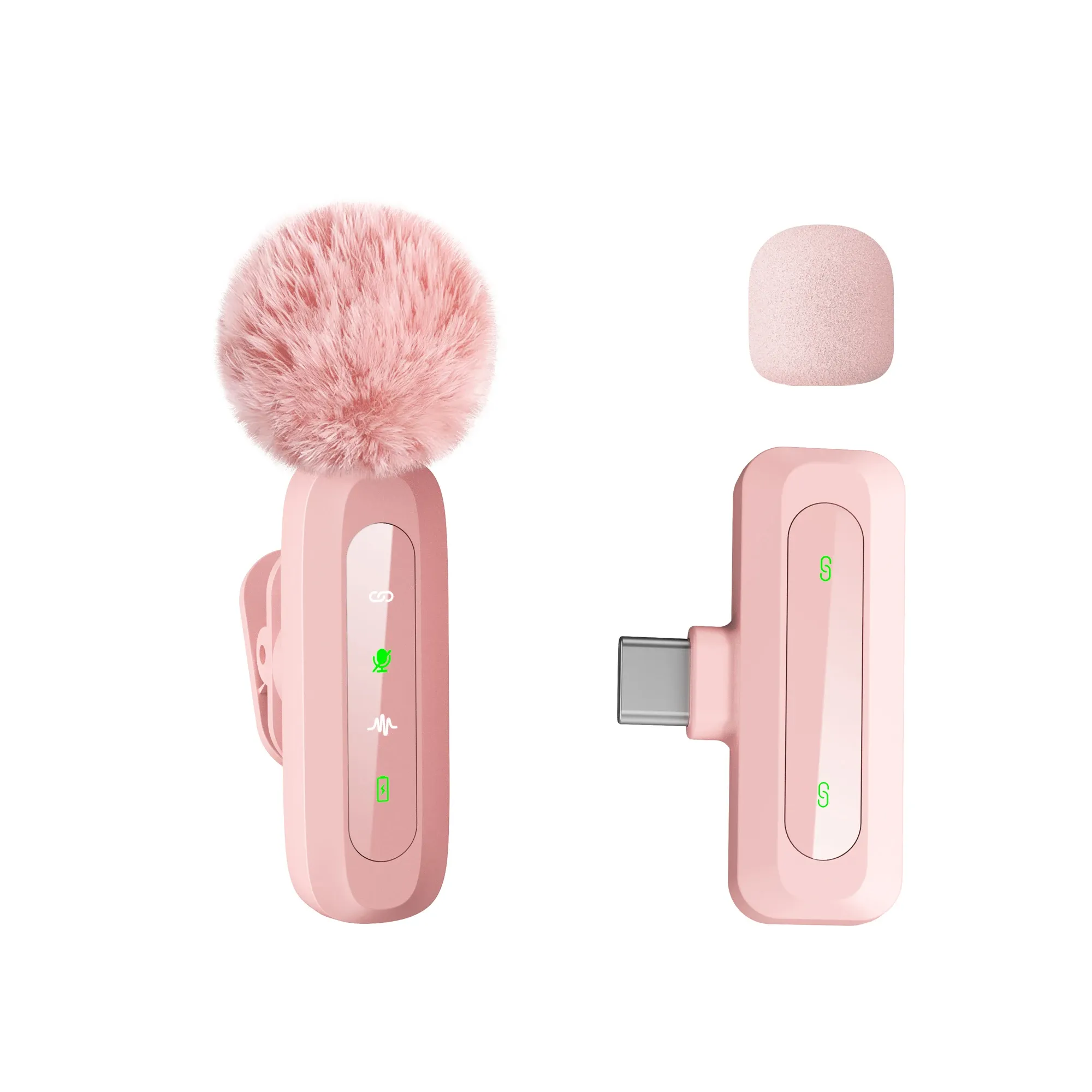 Microphone cravate compact et durable à longue autonomie, connecteur Type-C, pour production vidéo, diffusion en direct et interviews 8