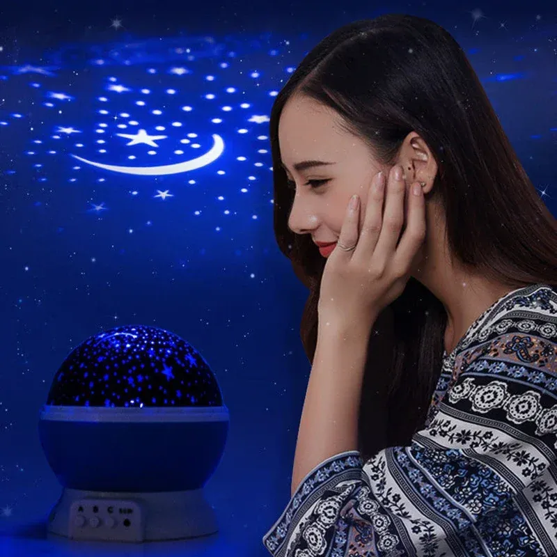 Veilleuse projecteur de ciel étoilé GGbingo avec rotation, lampe de galaxie pour chambre d'enfant 4