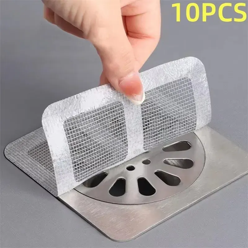 Autocollants anti-moustiques auto-adhésifs pour siphon de sol, filtre à cheveux découpable pour douche, filtre jetable pour évier de salle de bains et de cuisine 8