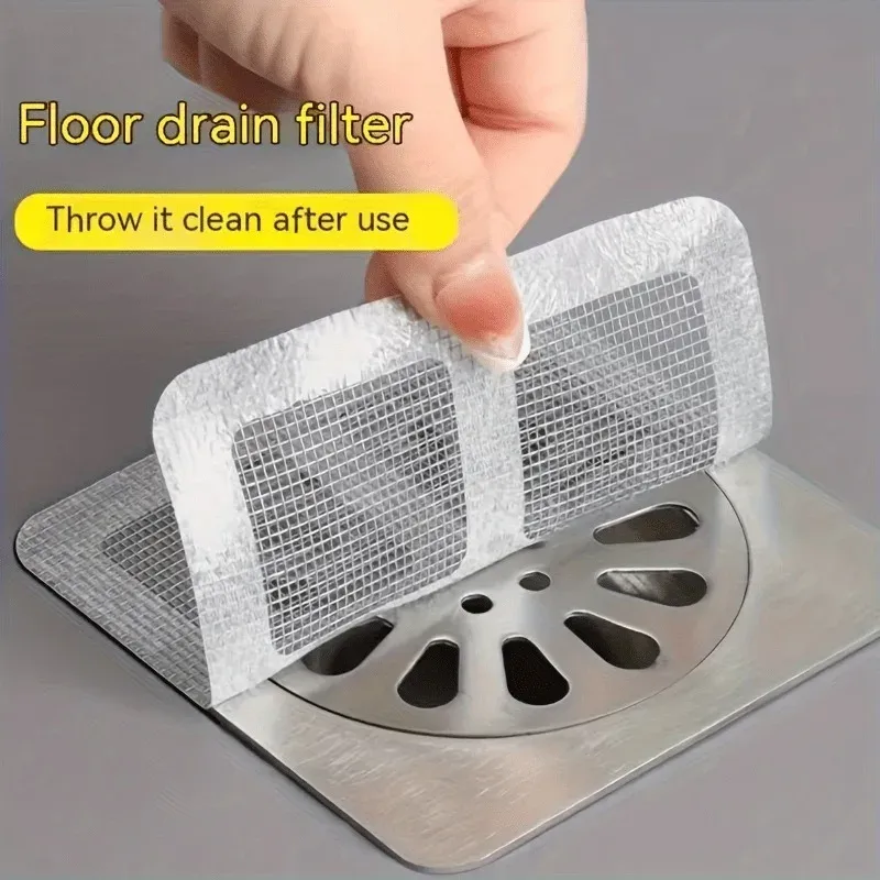 Filtres de vidange jetables, lot de 50 : capteurs de cheveux pour douche, évier de cuisine et salle de bain, usage extérieur 2