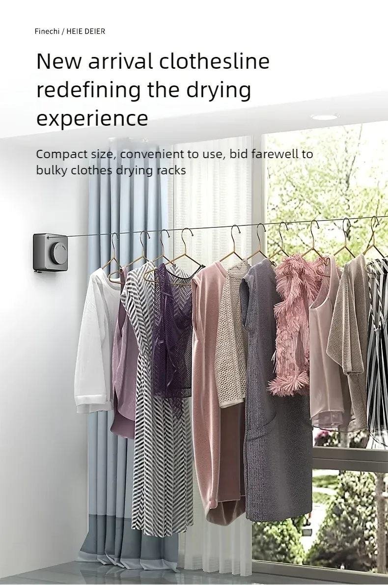 Corde à linge rétractable détail du mécanisme