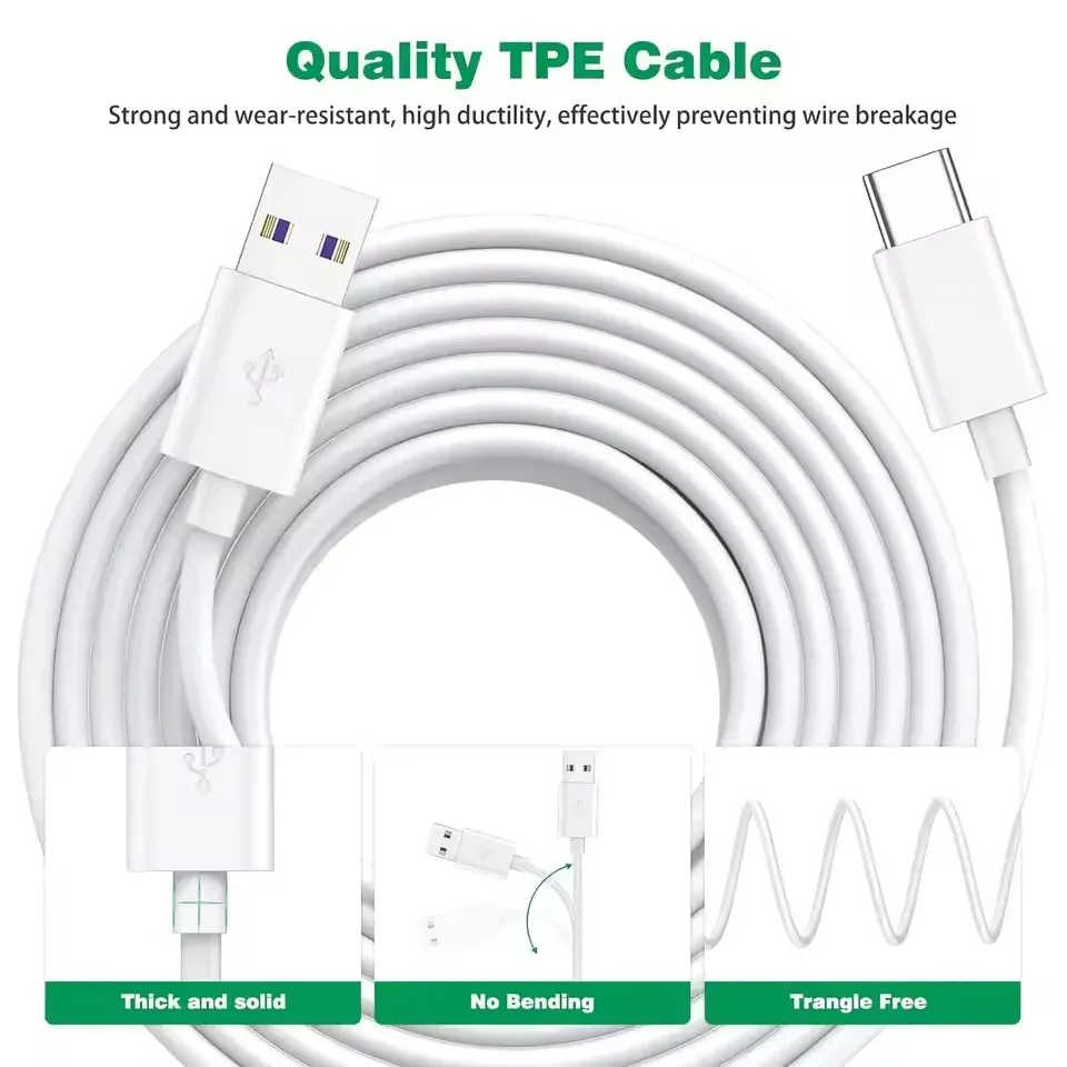 Câble d'extension Micro USB extra long 10 m, 5 m, 3 m, 2 m, 1 m, port USB Type-C, câble de données universel pour Xiaomi, Samsung, caméra, PS5, PS4 5