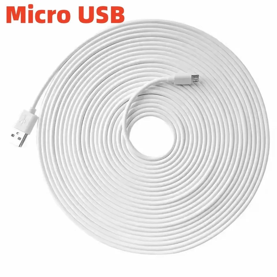 Câble d'extension Micro USB extra long 10 m, 5 m, 3 m, 2 m, 1 m, port USB Type-C, câble de données universel pour Xiaomi, Samsung, caméra, PS5, PS4 8