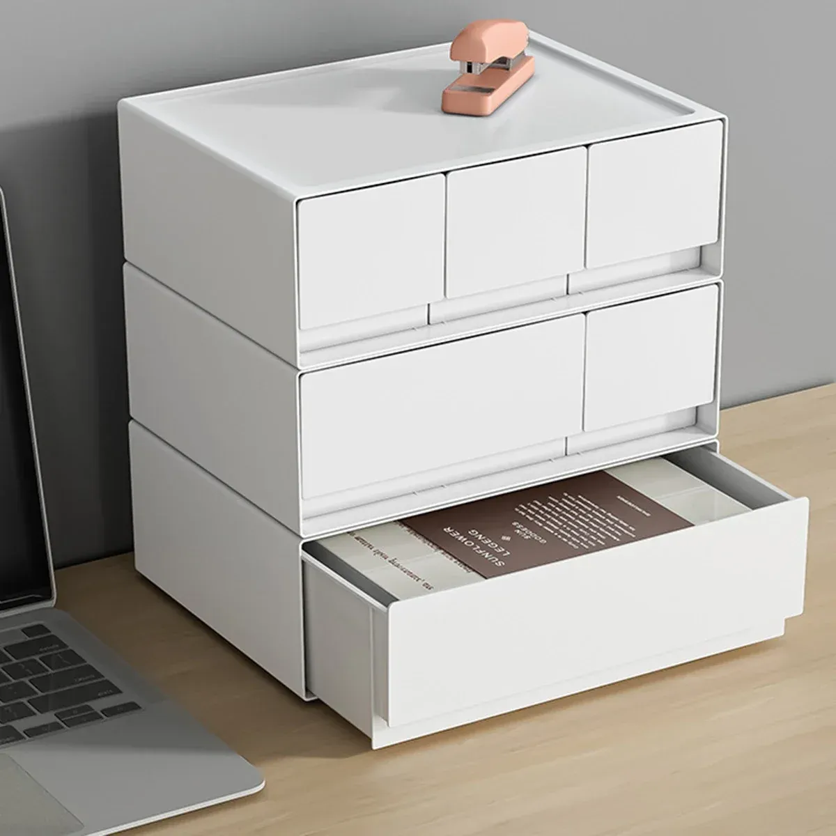 Tiroir de bureau empilable à plusieurs niveaux