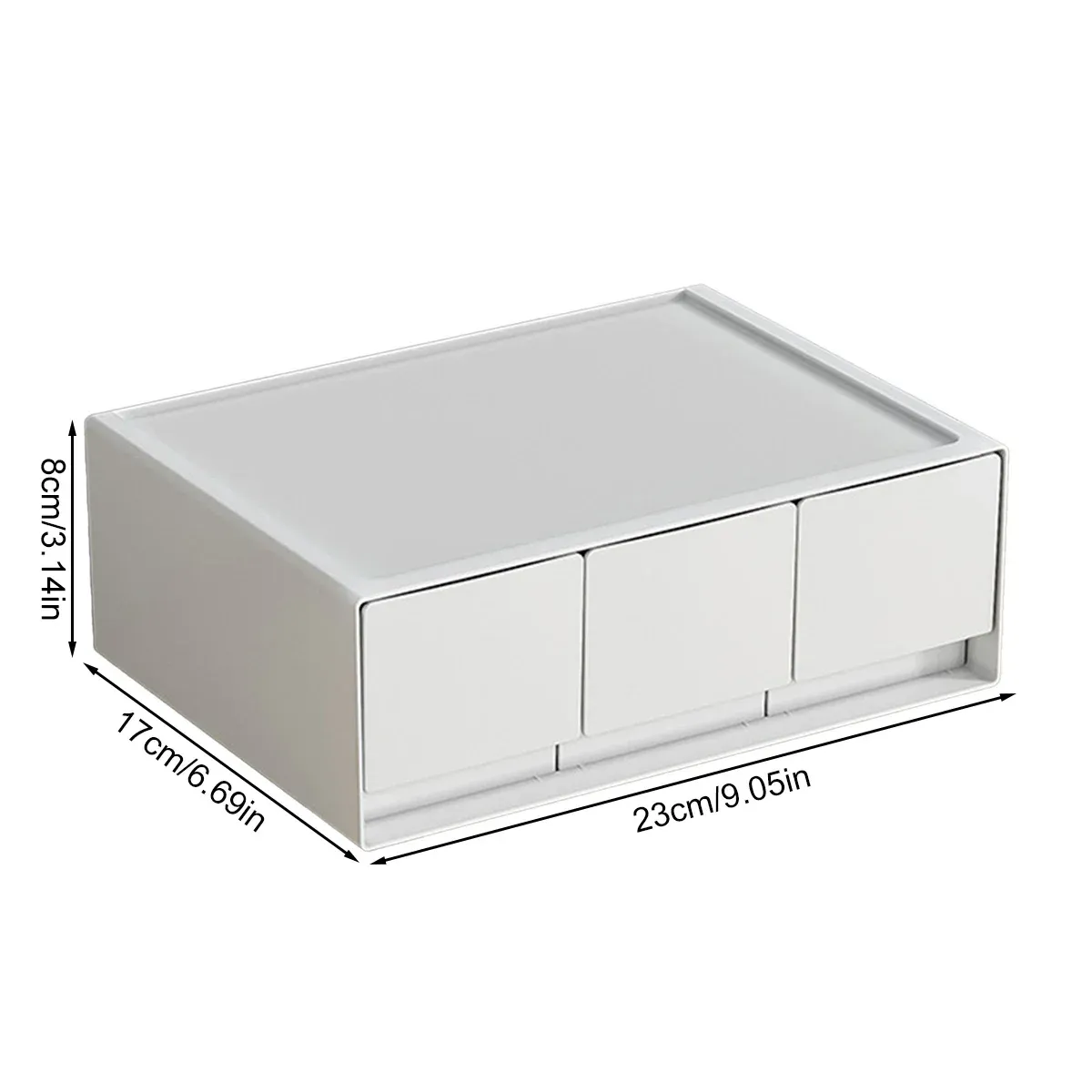 Tiroir de bureau empilable, vue de détail