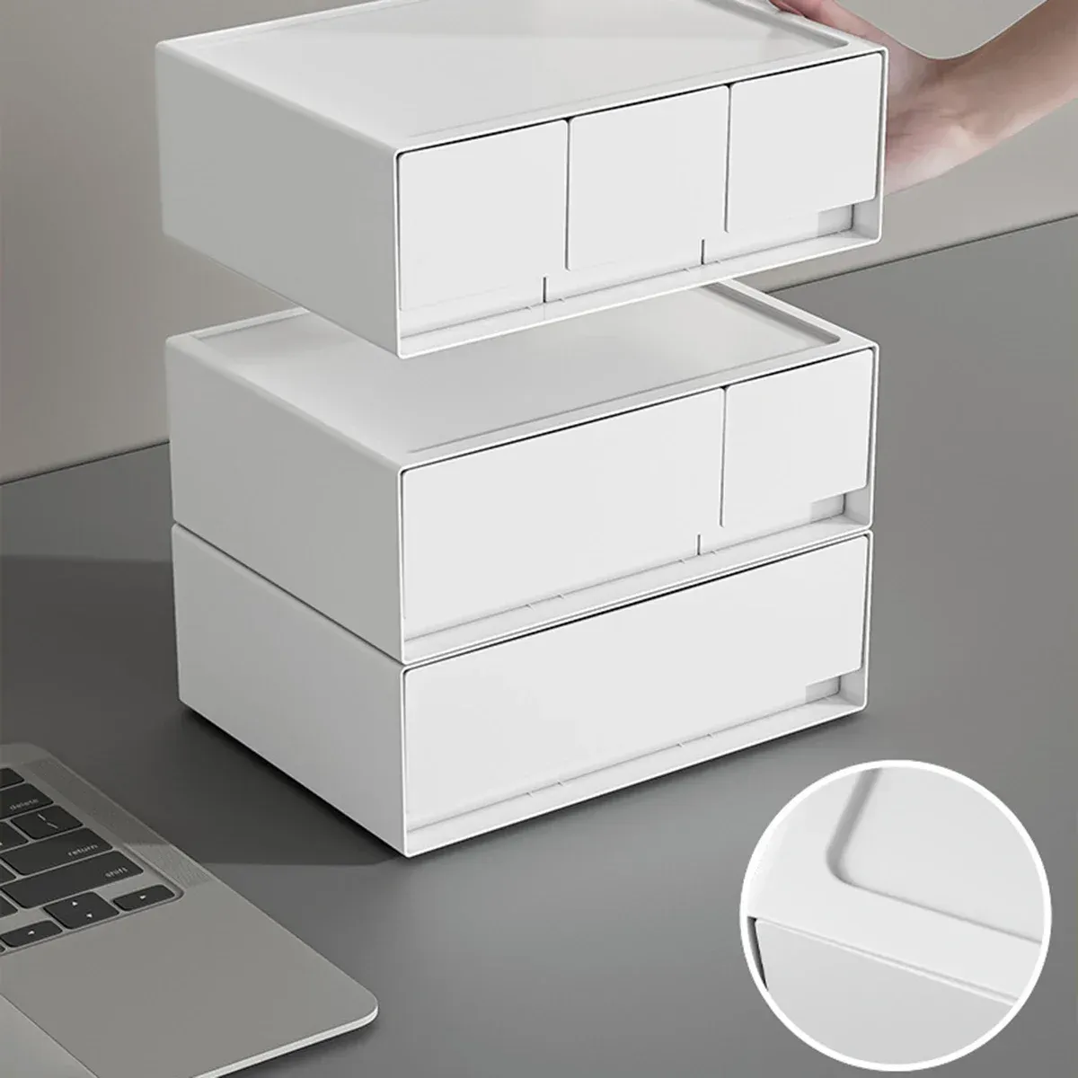 Tiroir de bureau empilable, rangement de fournitures