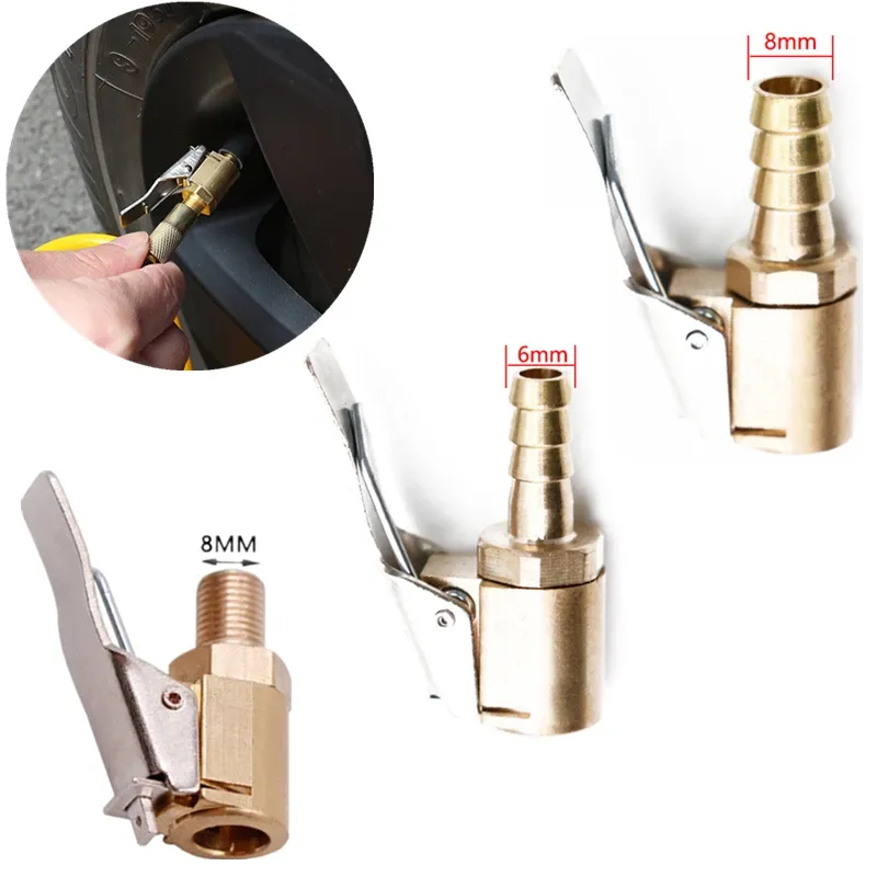 Adaptateur de valve de gonflage en laiton à clip, vue détaillée