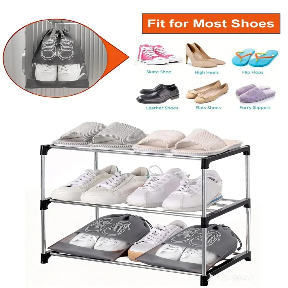 Étagère à chaussures multi-niveaux économique et gain de place, pour l'entrée du dortoir 3