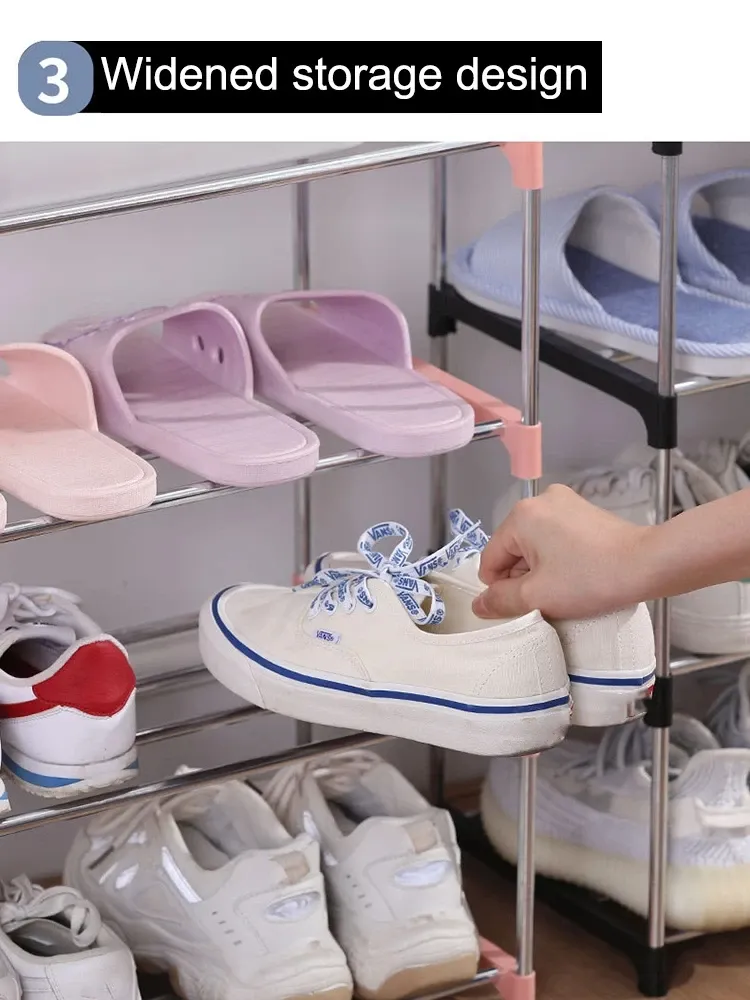 Étagère à chaussures multi-niveaux vue de face