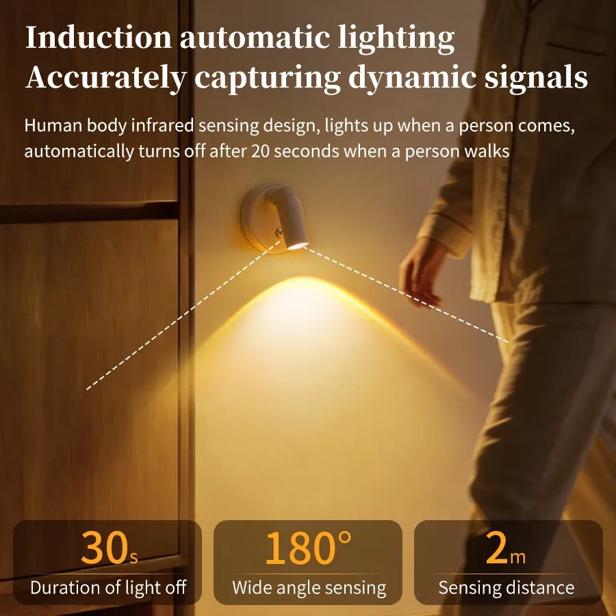 Lampe murale LED RGB rechargeable sans fil, à fixation magnétique et à intensité variable 3