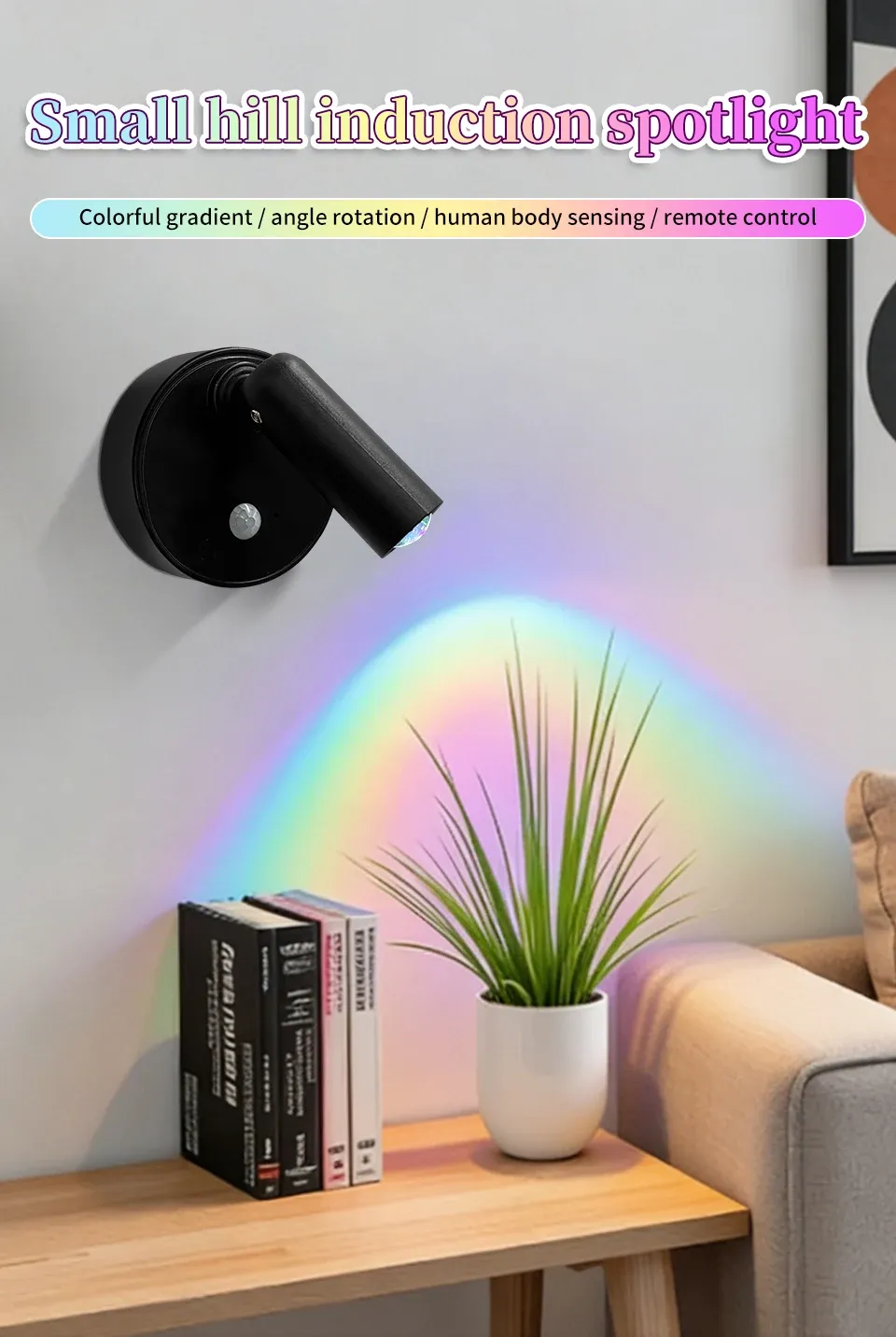 Lampe murale LED rechargeable RGB sans fil en ambiance