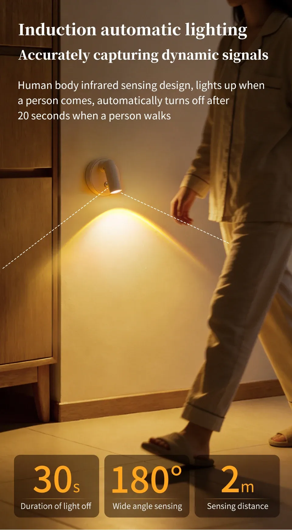 Lampe murale LED pour placard et tiroir