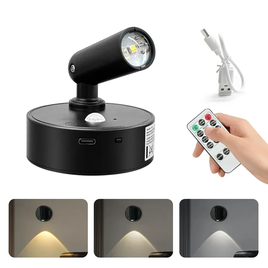 Lampe murale LED RGB rechargeable sans fil, à fixation magnétique et à intensité variable 9