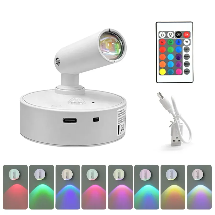 Lampe murale LED RGB rechargeable sans fil, à fixation magnétique et à intensité variable 8