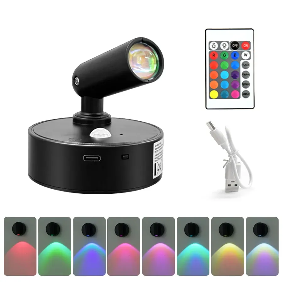 Lampe murale LED RGB rechargeable sans fil, à fixation magnétique et à intensité variable 10