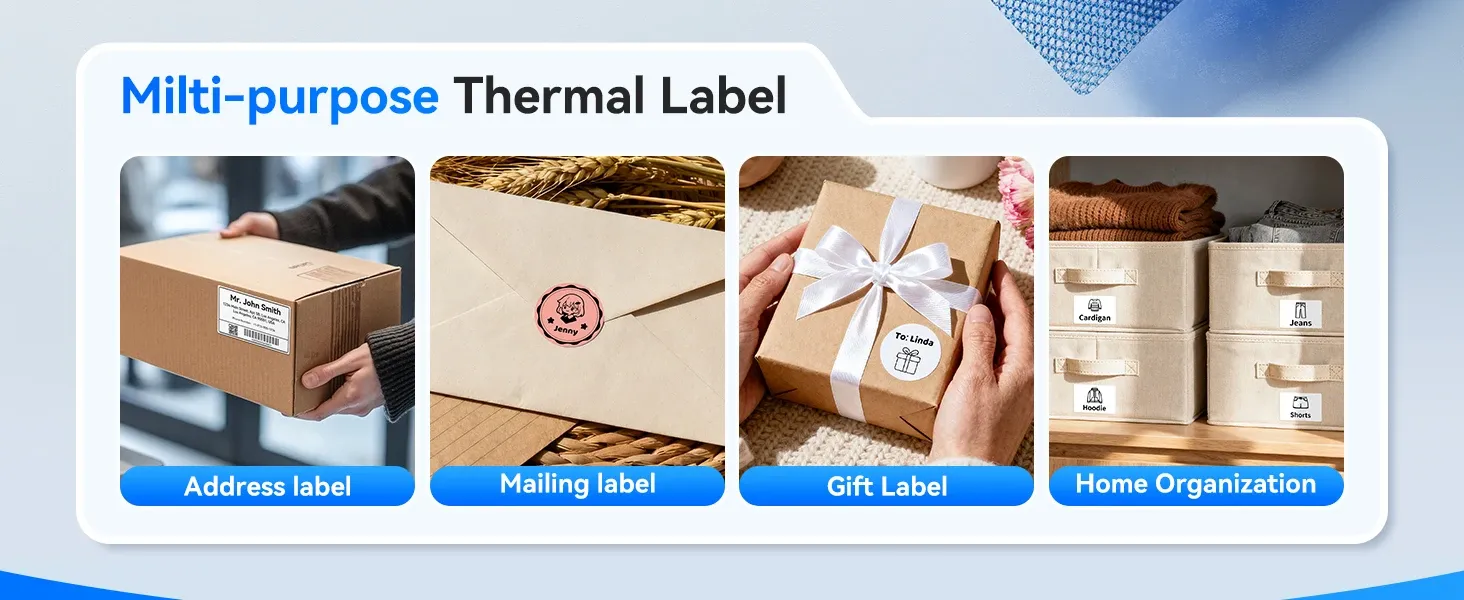 Détail des étiquettes thermiques