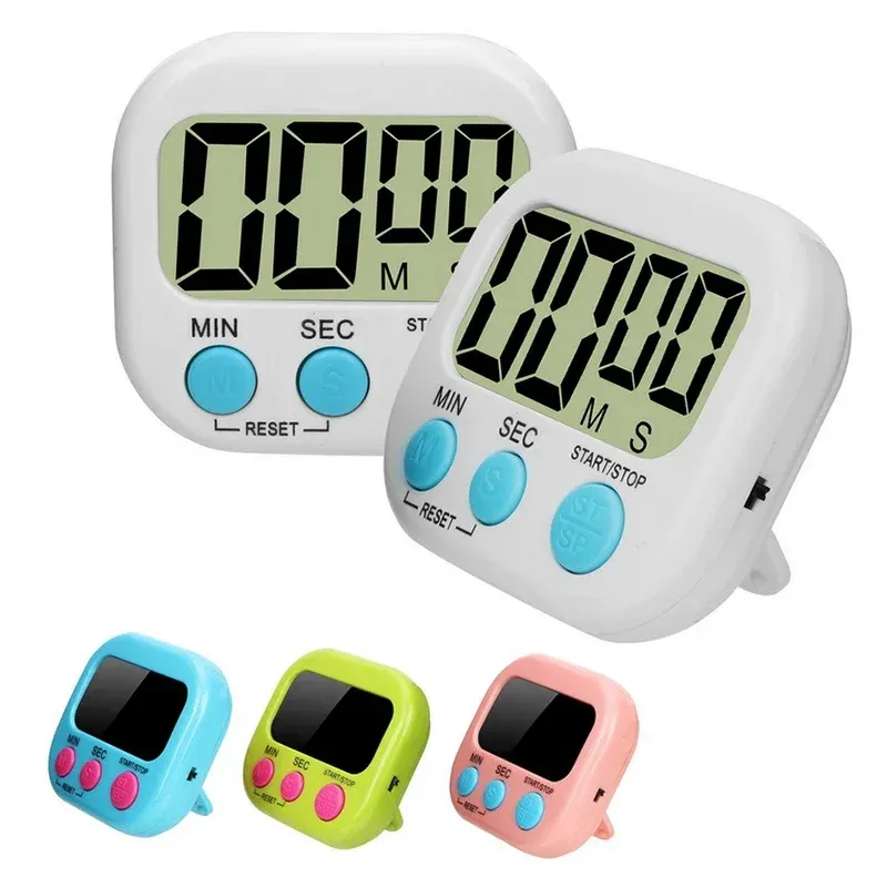 Minuterie de cuisine électronique magnétique à écran LCD, compte à rebours et chronomètre - Image 1
