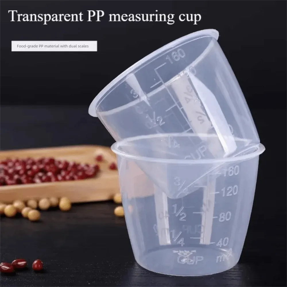 Mini tasse doseuse à riz en plastique 100/160 ml, transparente, pour balance de cuisine numérique - Image 1
