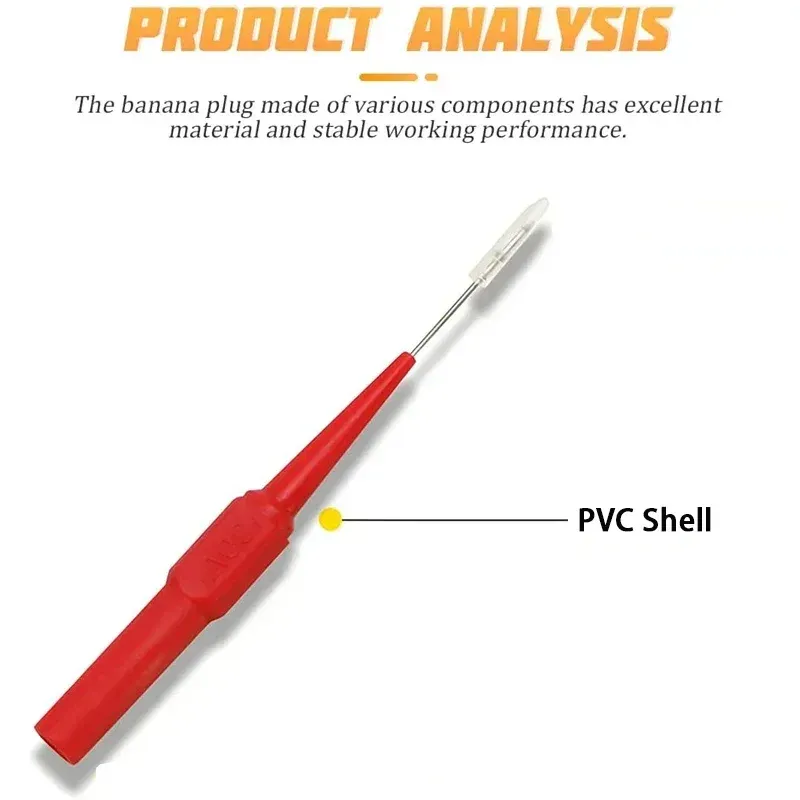 Multimètre numérique 30 V, pointes de test pour instruments, cordons de mesure, accessoires d'instrumentation, fil d'isolation, pointes de perçage, lot de 2/4 pièces 3