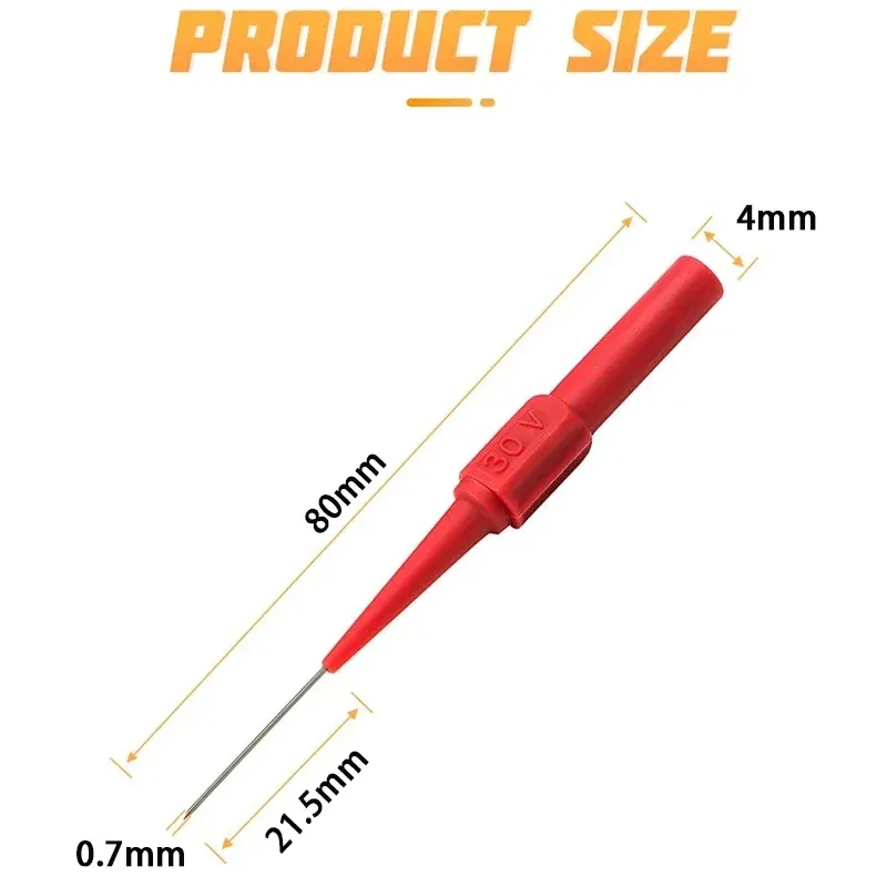Détail des pointes de sonde de test