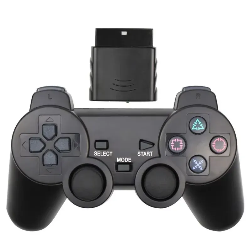 Manette de jeu sans fil pour PS2, contrôleur USB pour console PlayStation 2, joystick à double vibration, antichoc 8