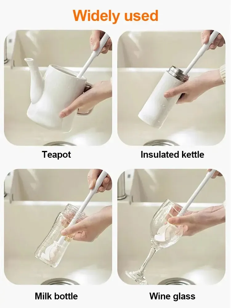 Brosse de nettoyage en situation d'usage dans la cuisine